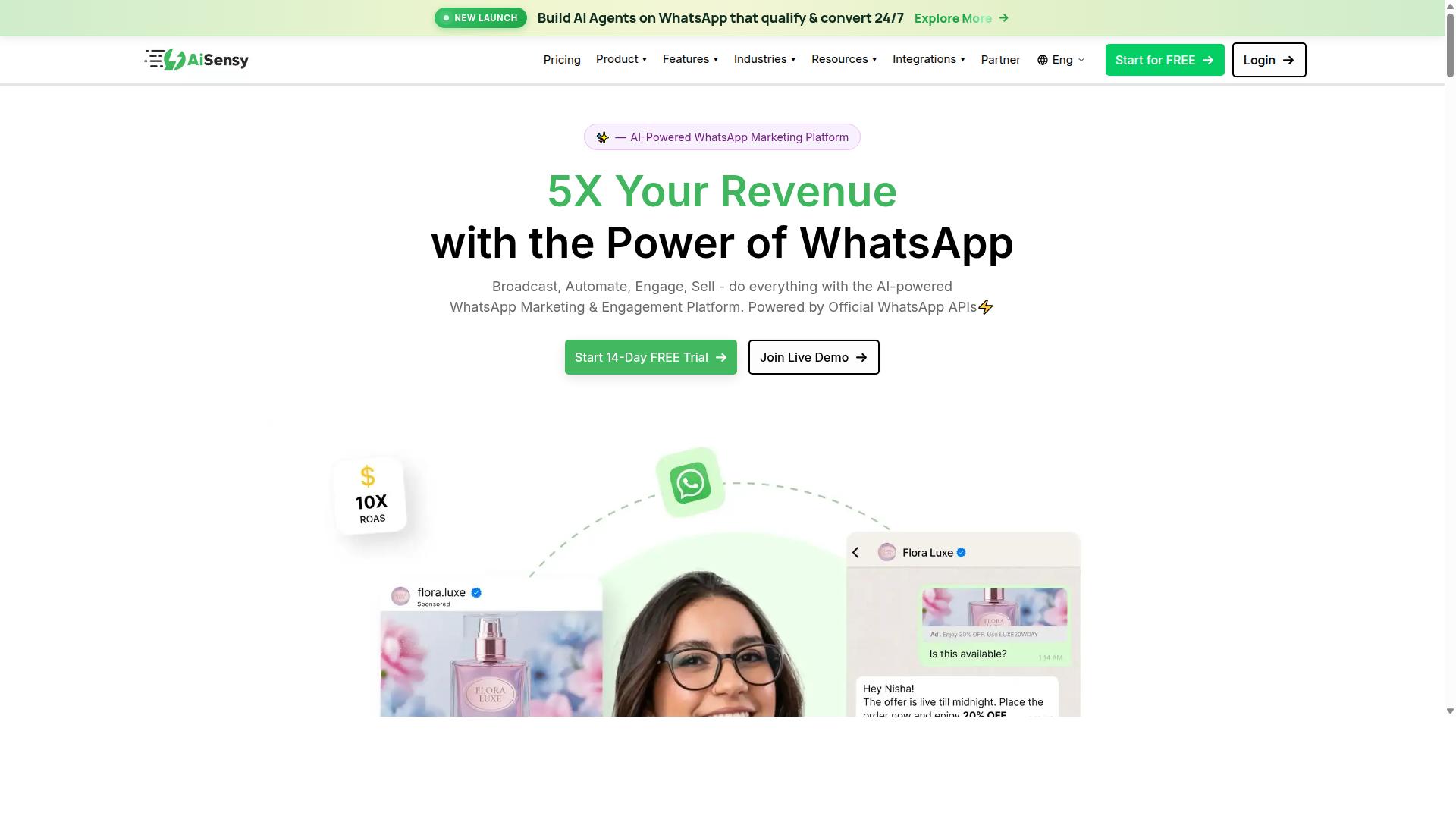 AiSensy website