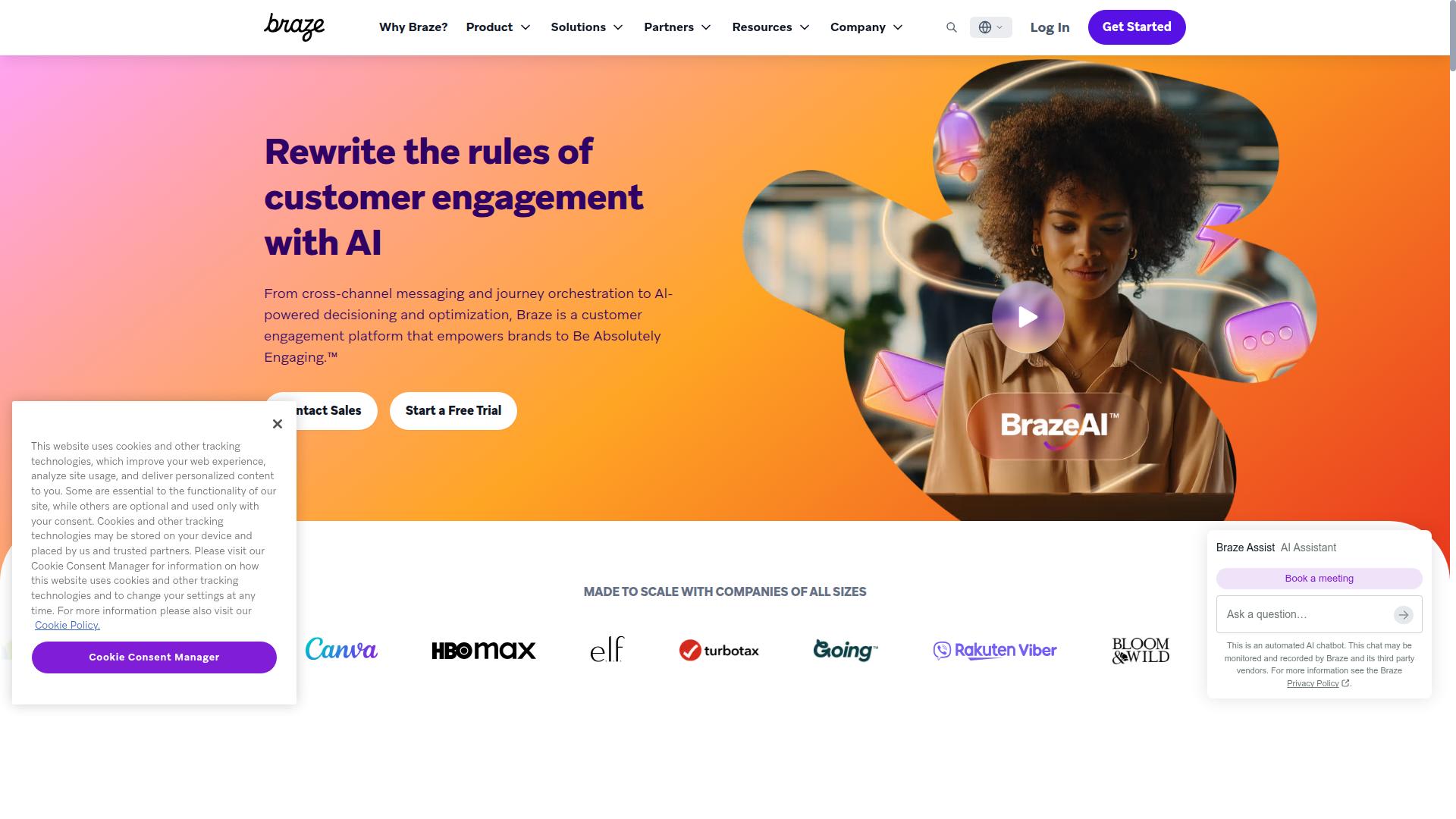Braze website