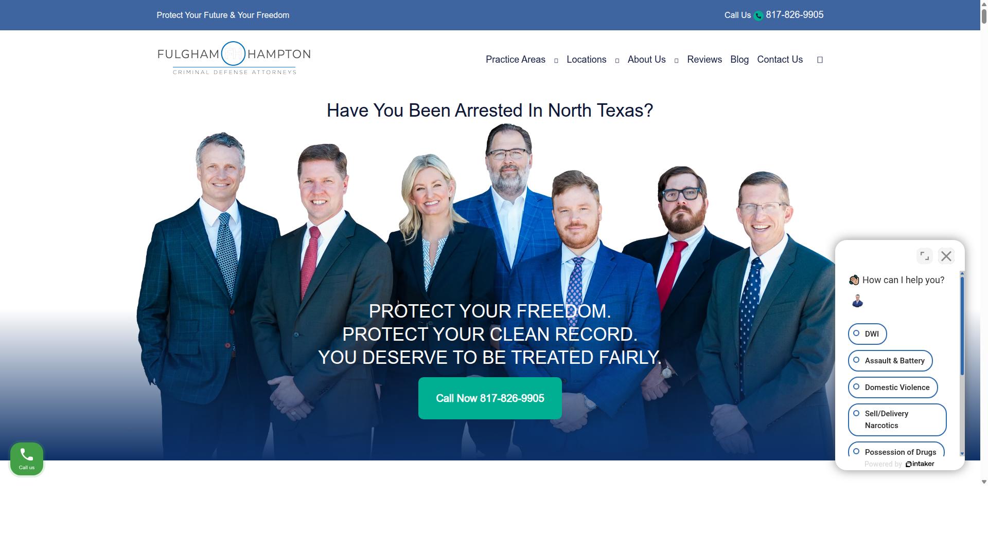 Fulgham Hampton Criminal Defense Attorneys website